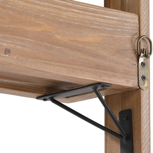 New Rustic  2 Tier Wooden Floating Shelve - Picture 4 of 10